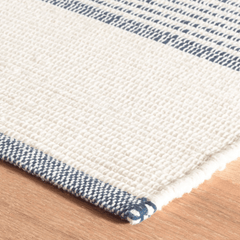La Mirada Handwoven Cotton Rug - Navy - Our Boat House
