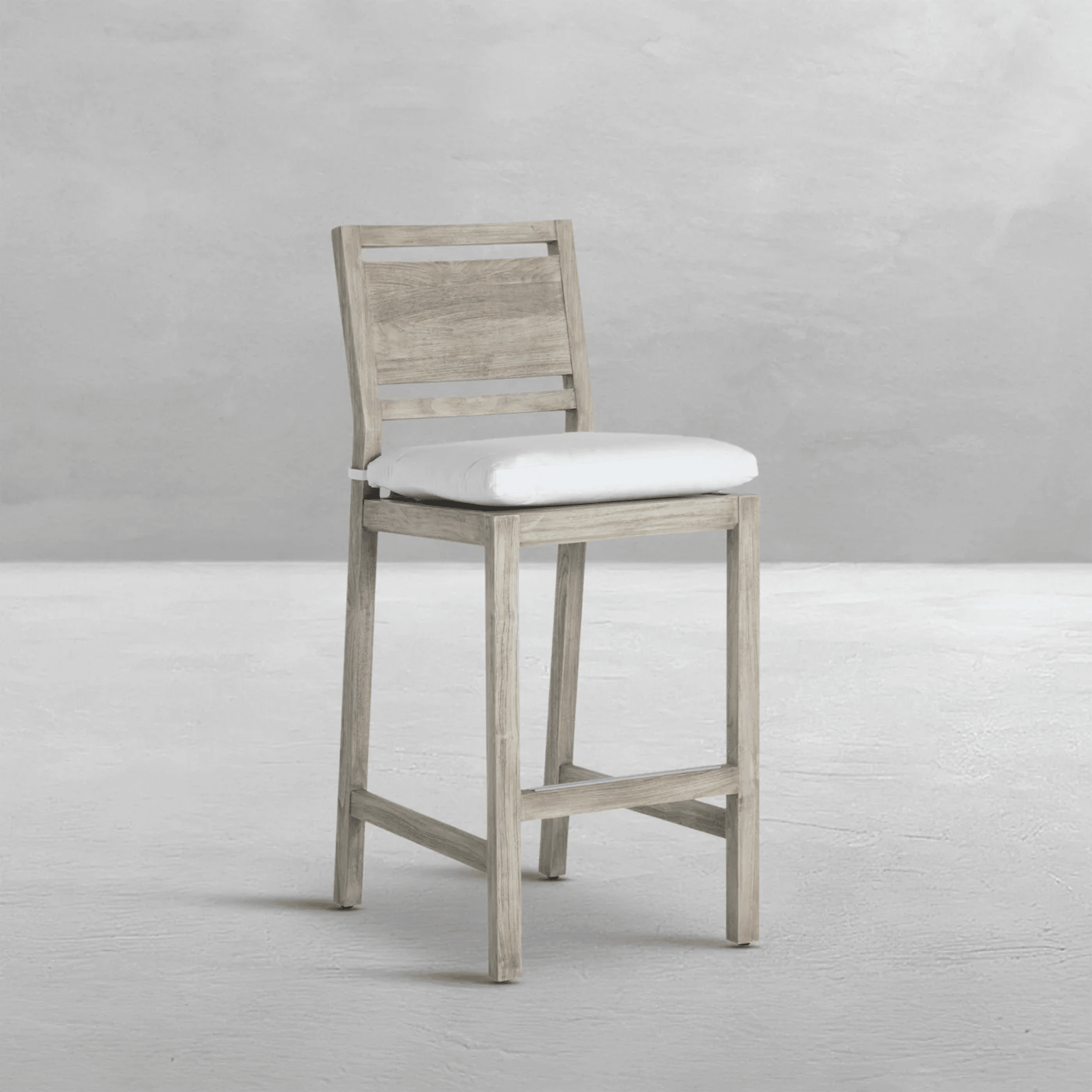 Laguna Bar Stool - Oyster Teak - Our Boat House