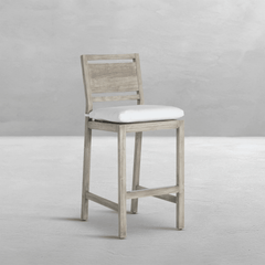 Laguna Bar Stool - Oyster Teak - Our Boat House