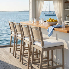 Laguna Counter Stool - Oyster Teak - Our Boat House