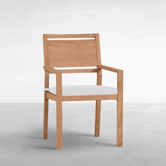 Laguna Dining Arm Chair - Natural Teak - Our Boat House