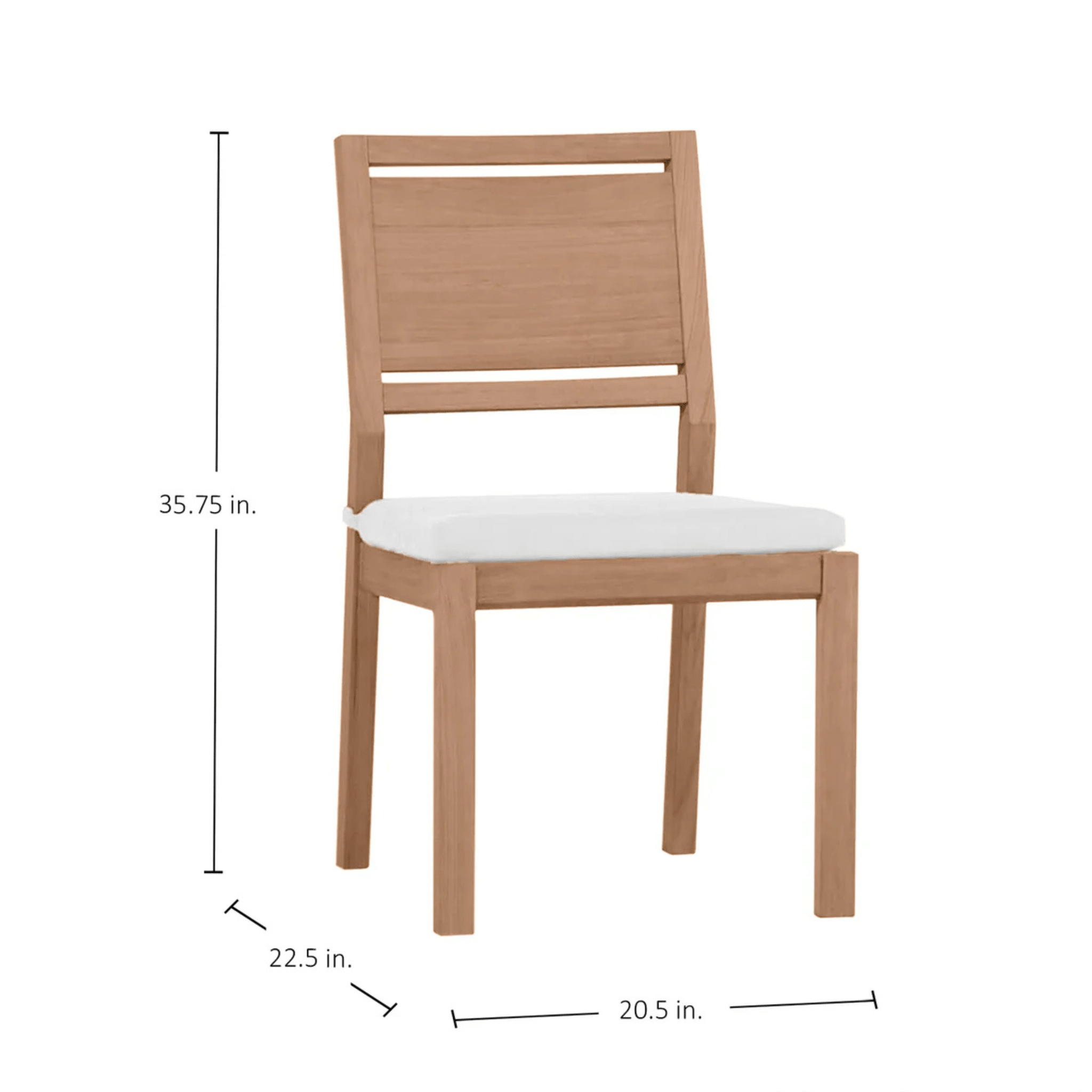 Laguna Dining Side Chair - Natural Teak - Our Boat House