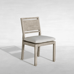 Laguna Dining Side Chair - Oyster Teak - Our Boat House