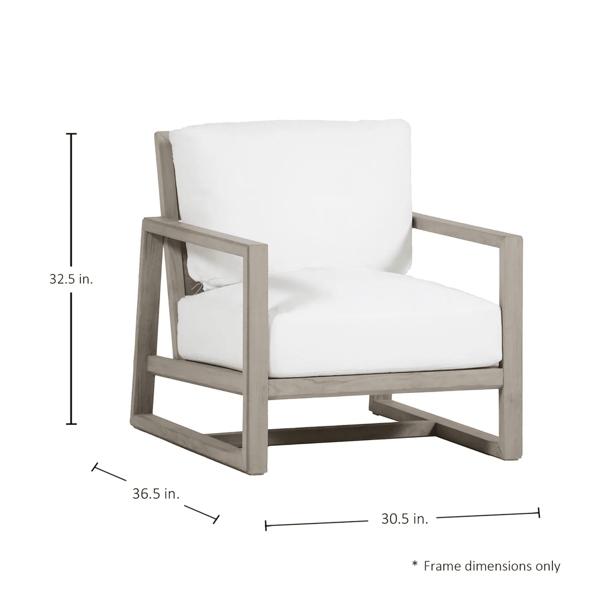 Laguna Lounge Chair - Oyster Teak - Our Boat House