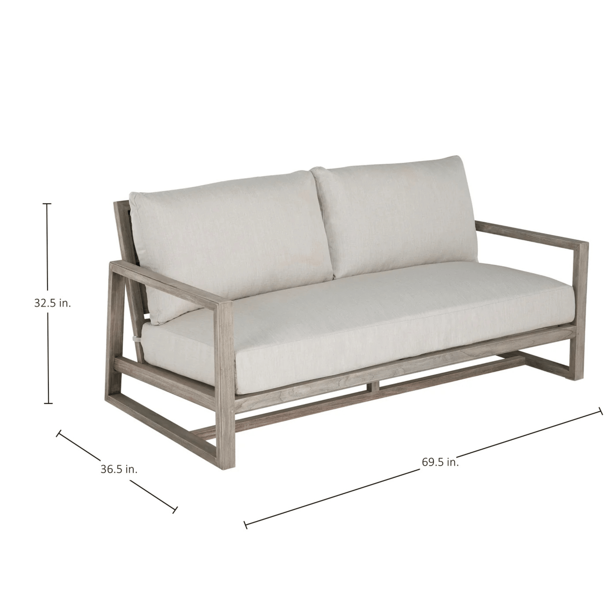 Laguna Loveseat - Oyster Teak - Our Boat House
