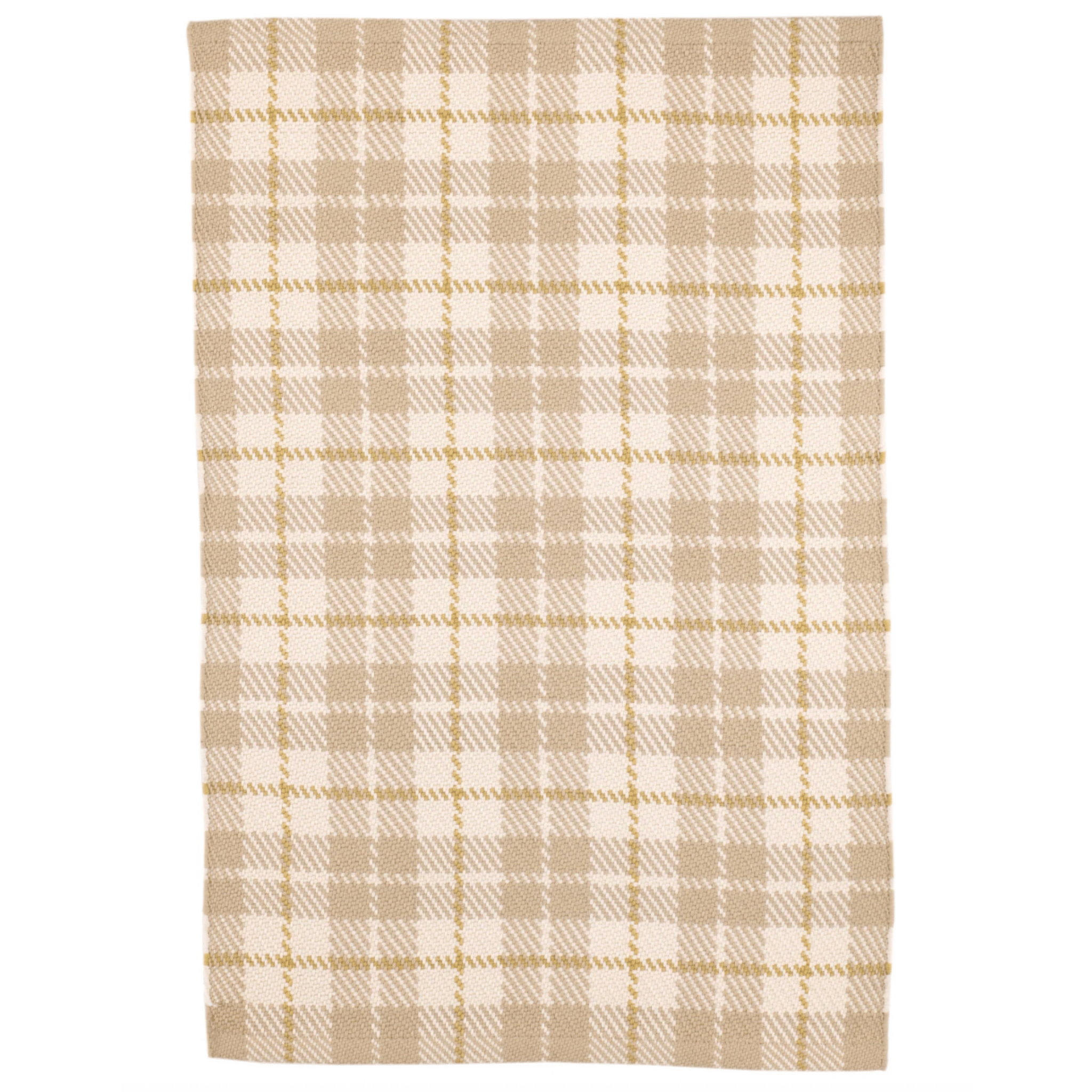 Lakeville Plaid Handwoven Indoor/Outdoor Rug - Khaki - Our Boat House