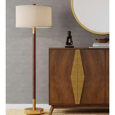 Lancaster Mahogany Floor Lamp - Our Boat House