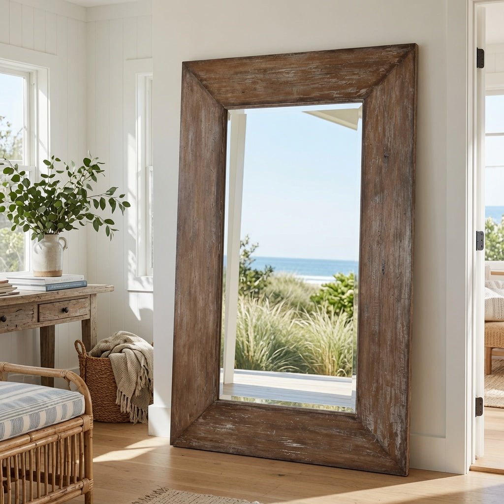 Large Galway Recycled Wood Mirror - Our Boat House