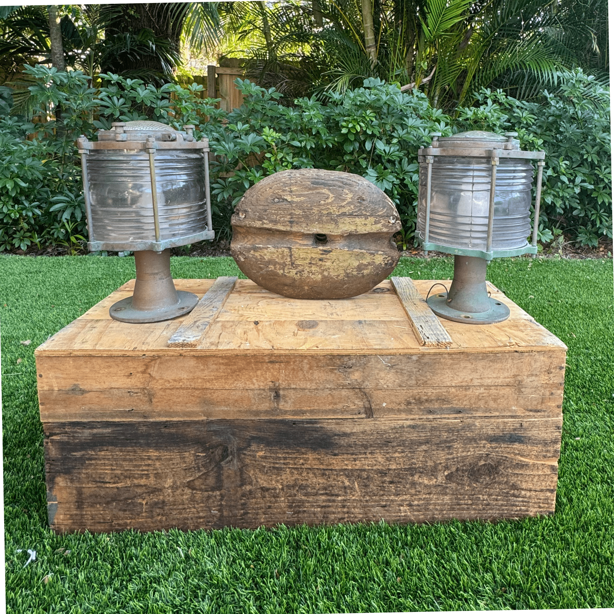 Large Nautical Masthead Piling Light - As Is - 2 available - Our Boat House