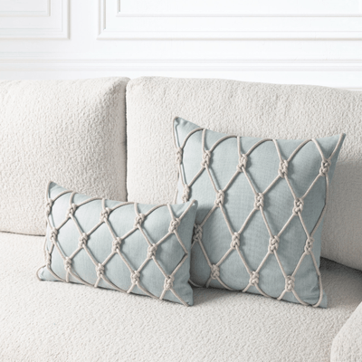 Latticework Opal Indoor/Outdoor Pillow - Our Boat House