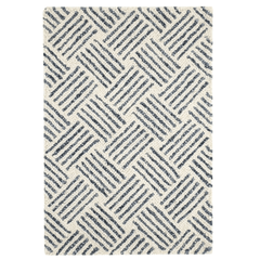 Layers Hand Hooked Wool Rug - Indigo - Our Boat House