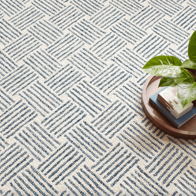 Layers Hand Hooked Wool Rug - Indigo - Our Boat House