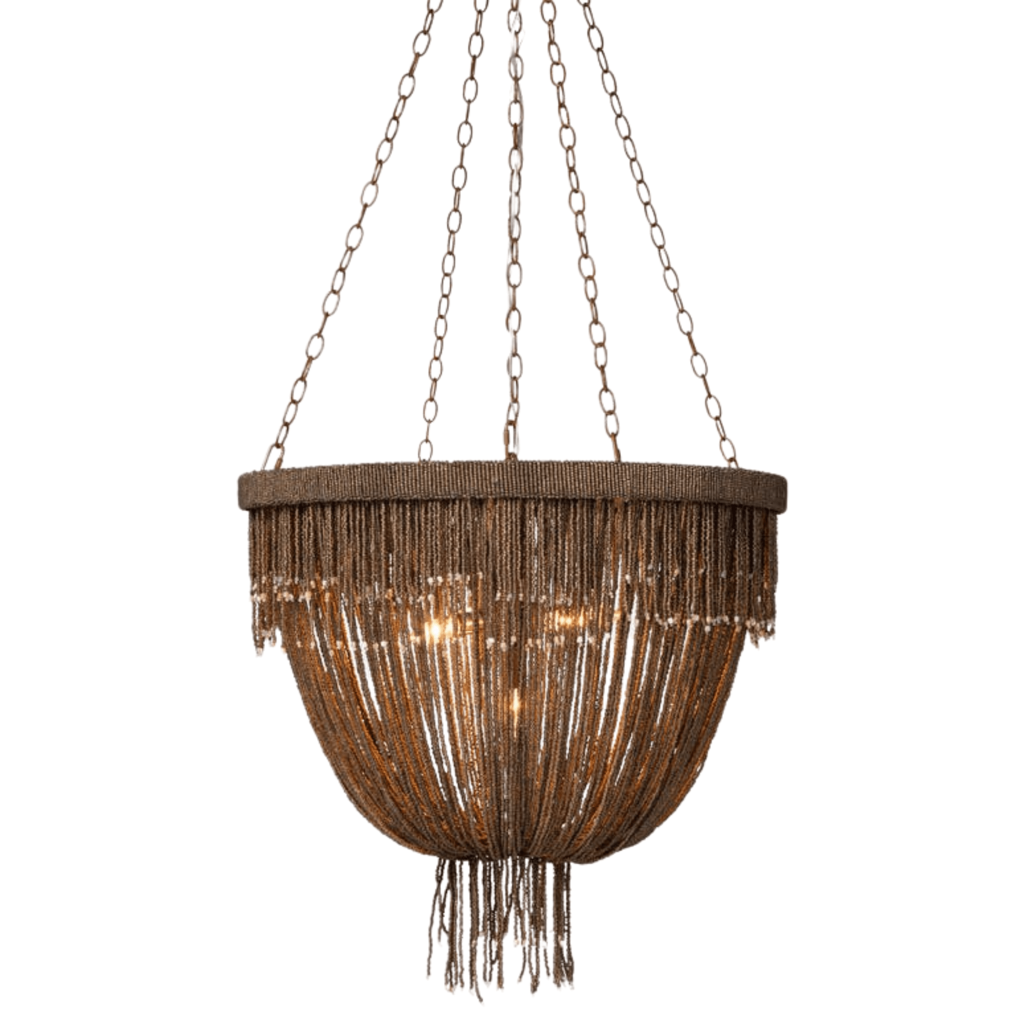 Le Carmen Coco Bead Chandelier - Dark Bronze - Our Boat House