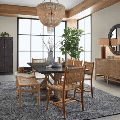 Le Carmen Coco Bead Chandelier - Gold - Our Boat House