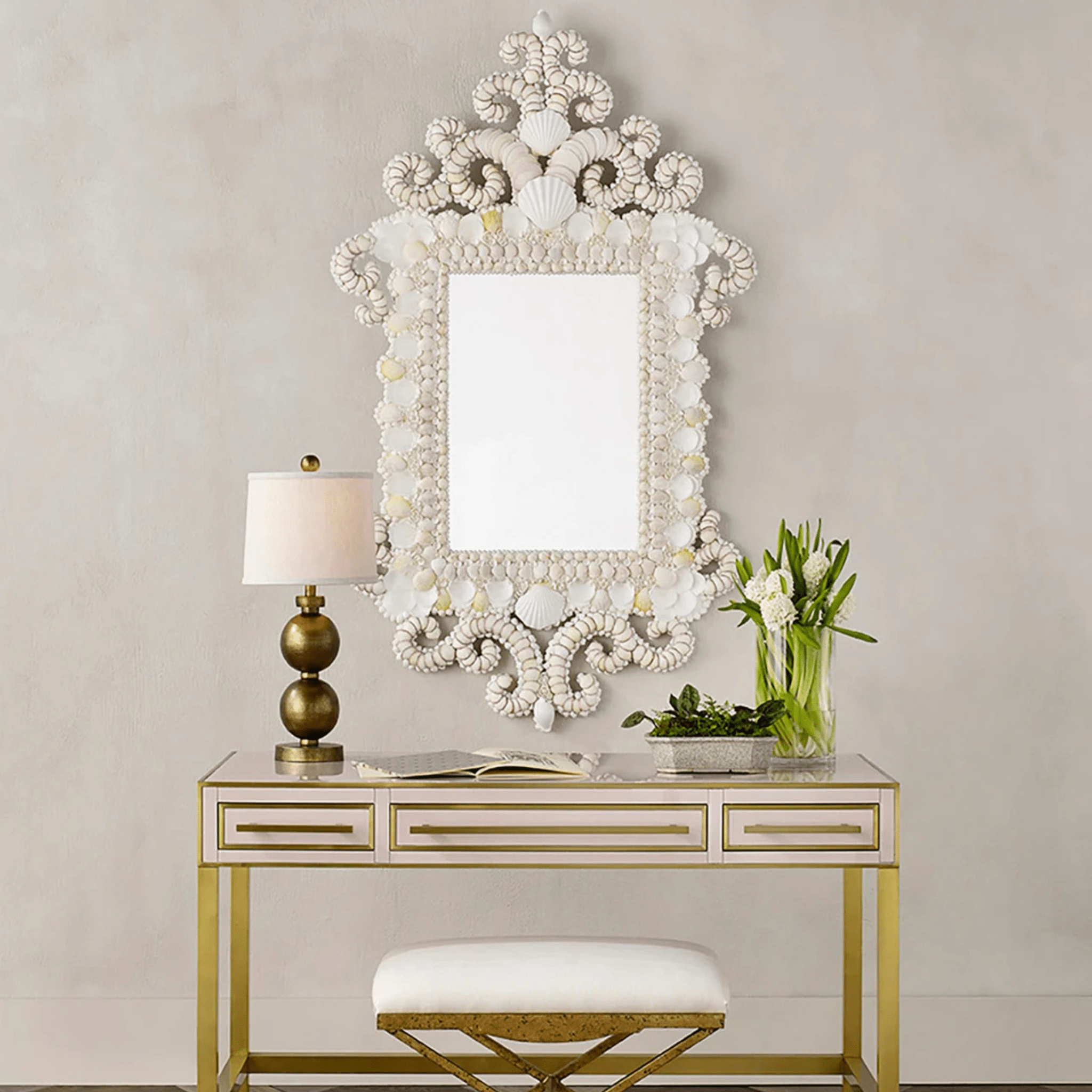 Leanna Shell Mirror - coastal inspired home furnishing lifestyle