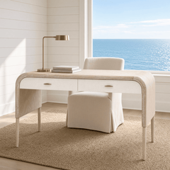 Leighton Whitewash Shagreen Desk - Two Sizes - Our Boat House
