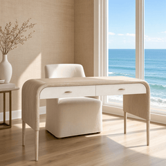 Leighton Whitewash Shagreen Desk - Two Sizes - Our Boat House