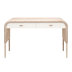 Leighton Whitewash Shagreen Desk - Two Sizes - Our Boat House