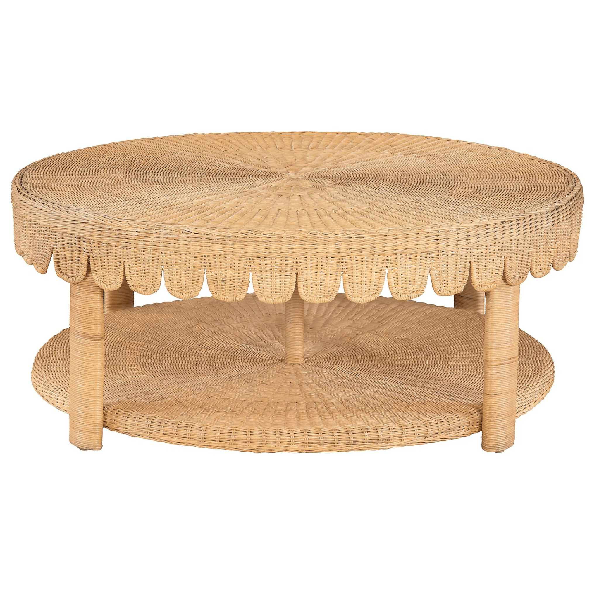Little Compton Scalloped Round Coffee Table - Our Boat House