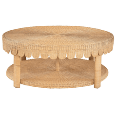 Little Compton Scalloped Round Coffee Table - Our Boat House