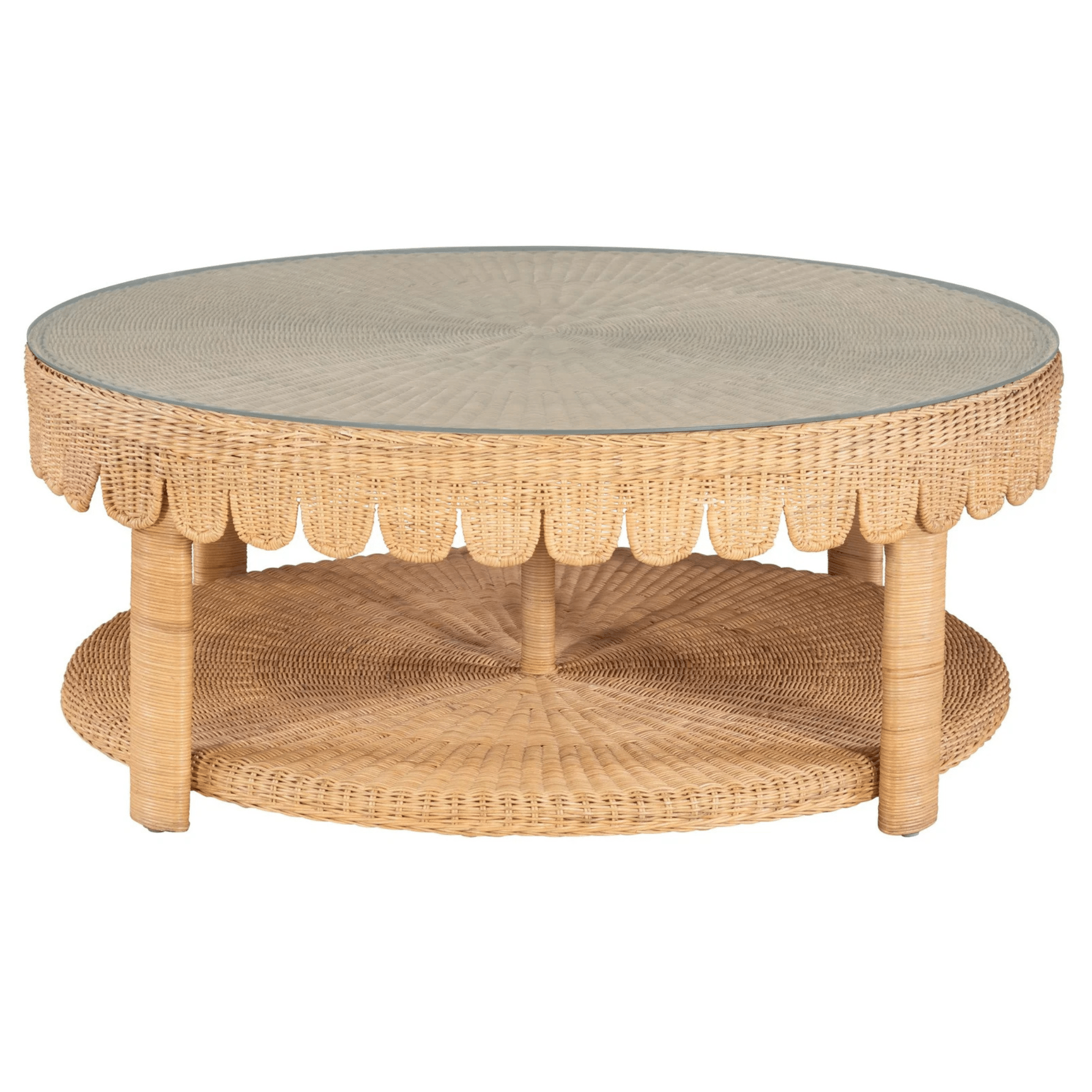 Little Compton Scalloped Round Coffee Table - Our Boat House