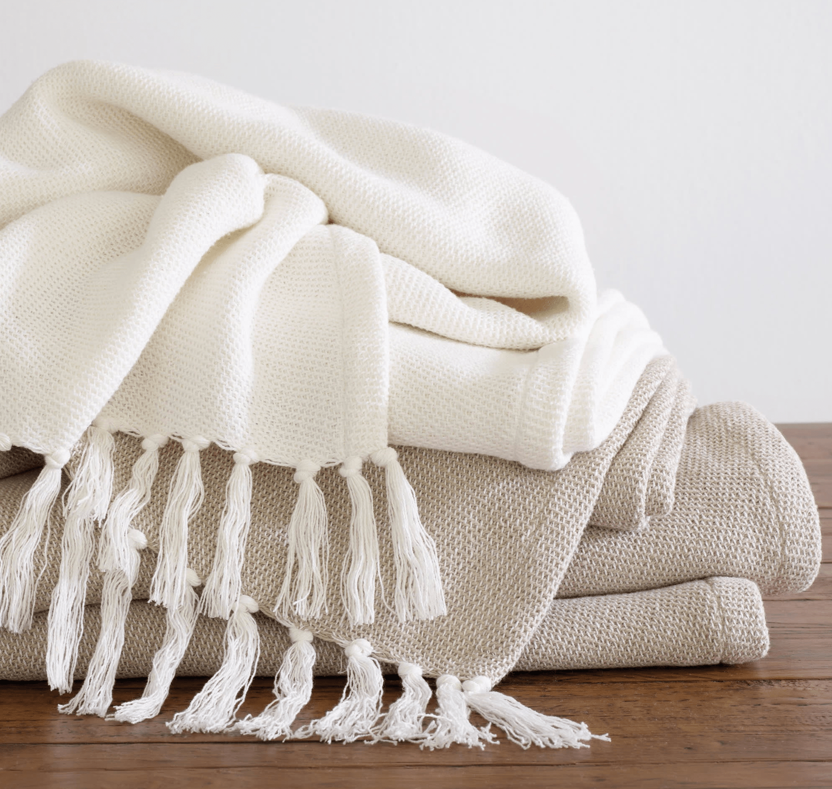 Logan Cotton Throw - Sand - Our Boat House