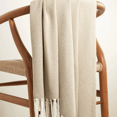 Logan Cotton Throw - Sand - Our Boat House
