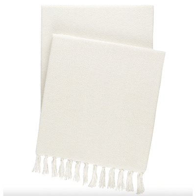 Logan Cotton Throw - Dove White - Our Boat House