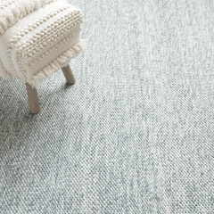 Loggia Handwoven Wool Rug - Sky Blue - coastal inspired home furnishing