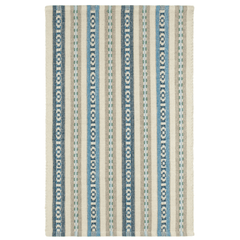 Long Slade Handwoven Cotton Rug - Indigo - Our Boat House