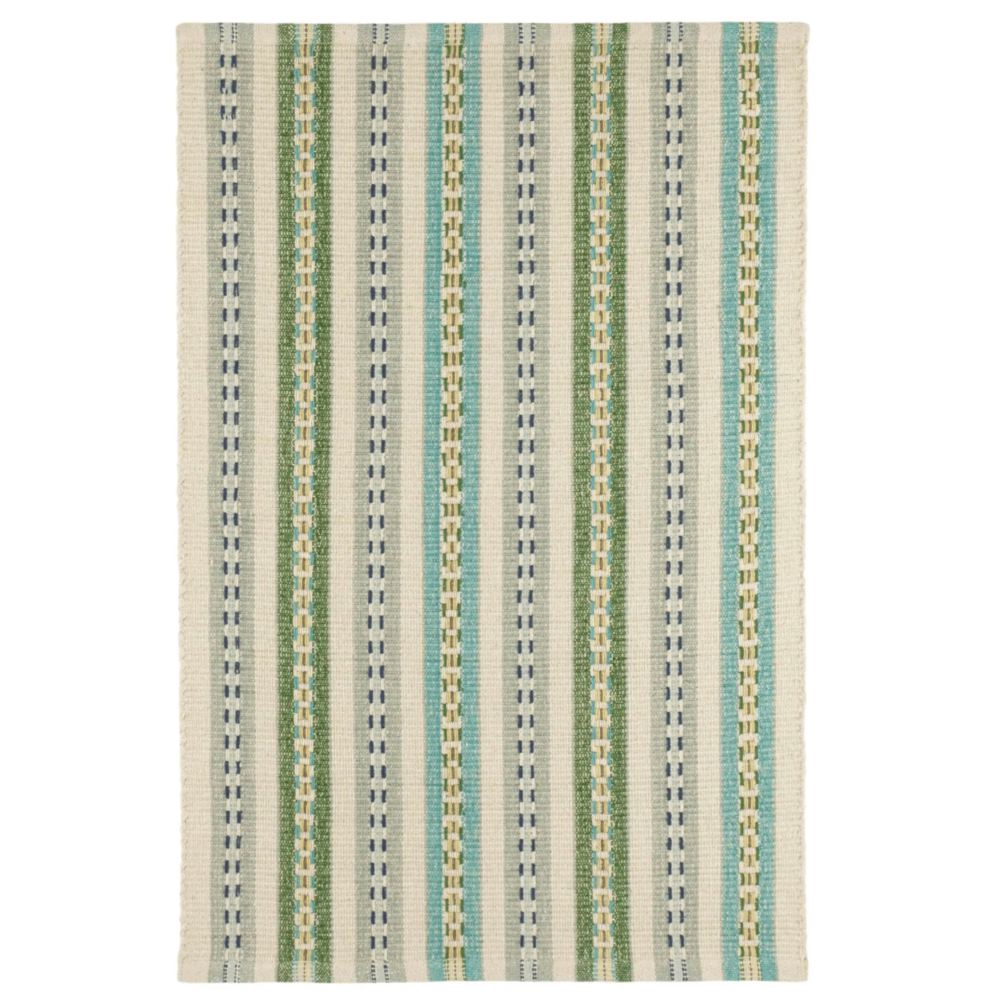 Long Slade Teal Handwoven Cotton Rug - Our Boat House