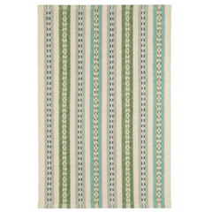 Long Slade Teal Handwoven Cotton Rug - Our Boat House