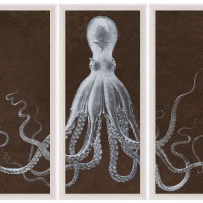 Lord Bodner in Brown Triptych Framed Artwork - Our Boat House