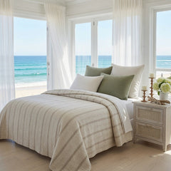 Lowen Stripe Blanket - Natural - Our Boat House