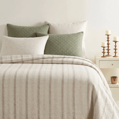 Lowen Stripe Blanket - Natural - Our Boat House