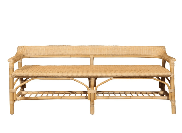Lucco Rattan Bench Natural