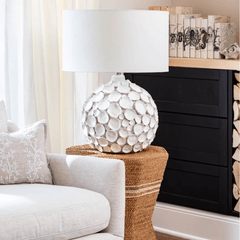 Lucia Ceramic Table Lamp - White - coastal inspired home furnishing lifestyle