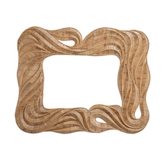 Lucien Bamboo Rectangular Mirror - Our Boat House
