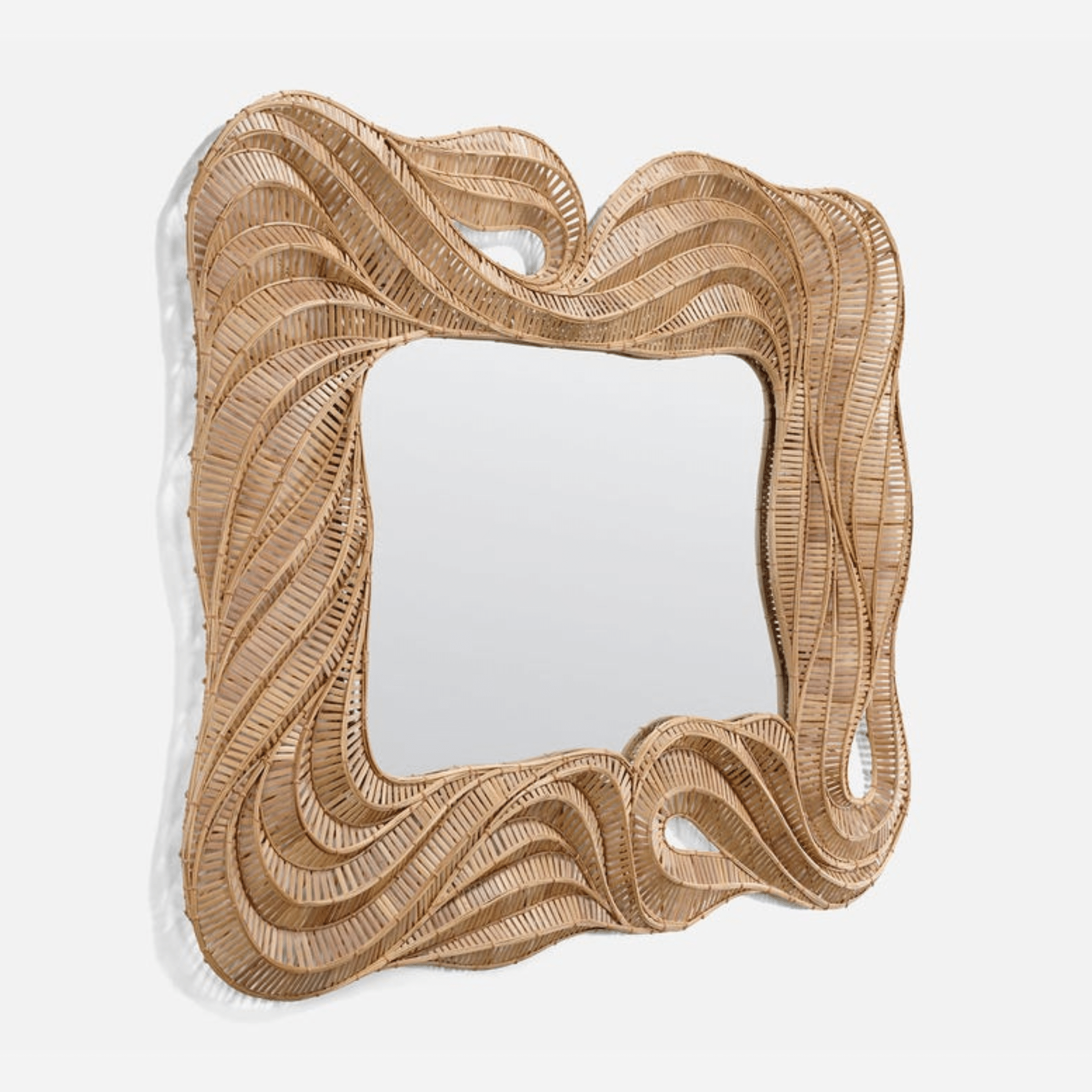 Lucien Bamboo Rectangular Mirror - Our Boat House