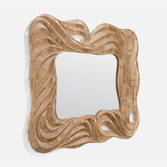 Lucien Bamboo Rectangular Mirror - Our Boat House