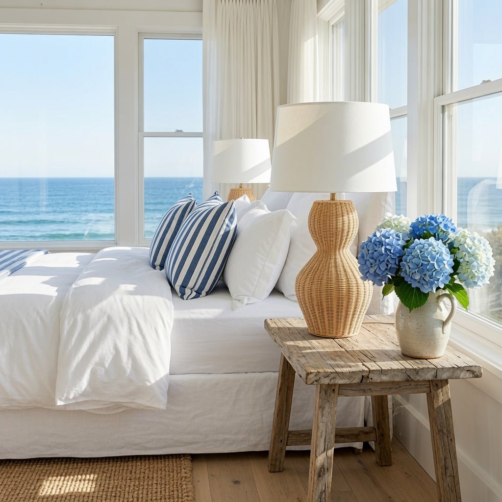 Lucy Rattan Table Lamp - Our Boat House