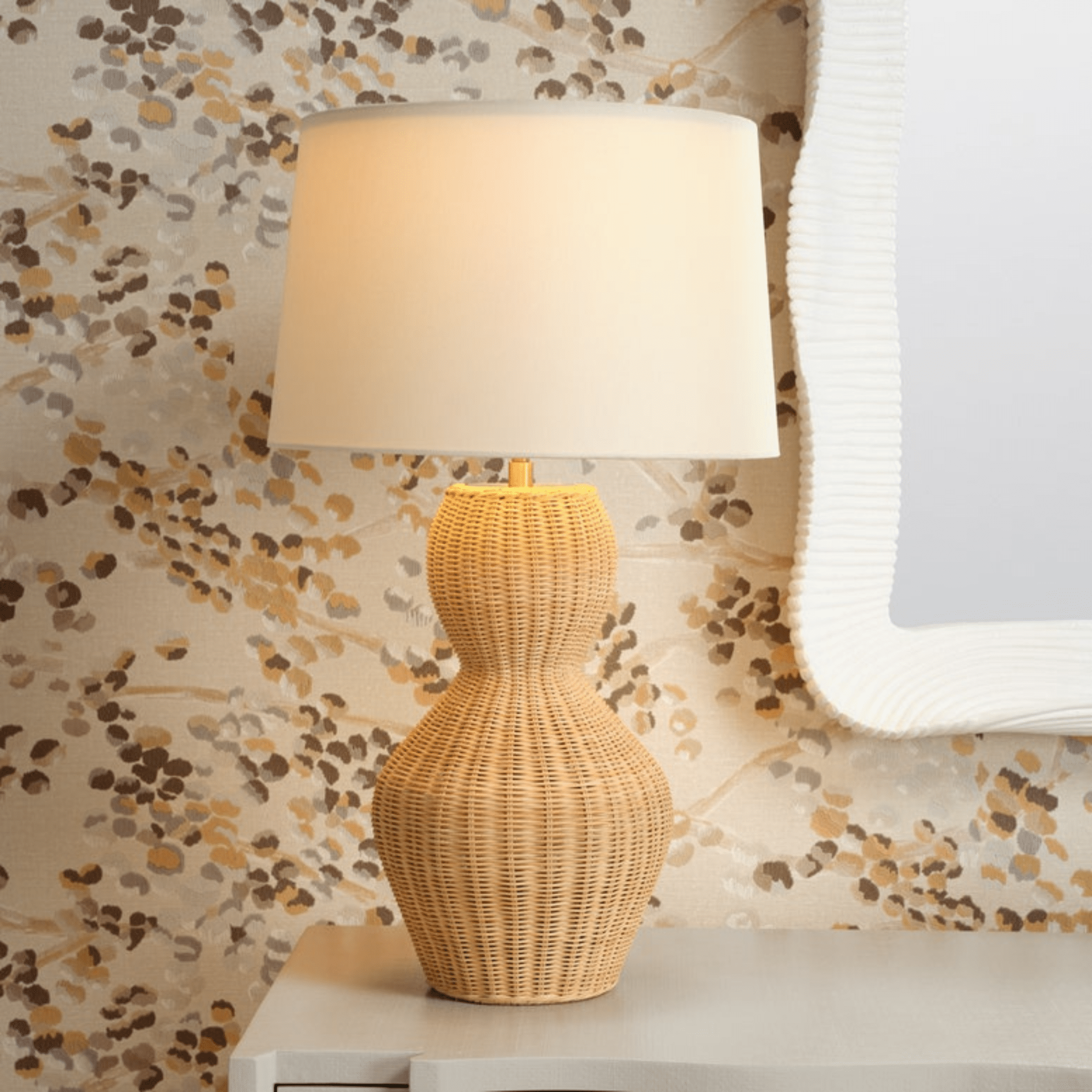 Lucy Rattan Table Lamp - Our Boat House