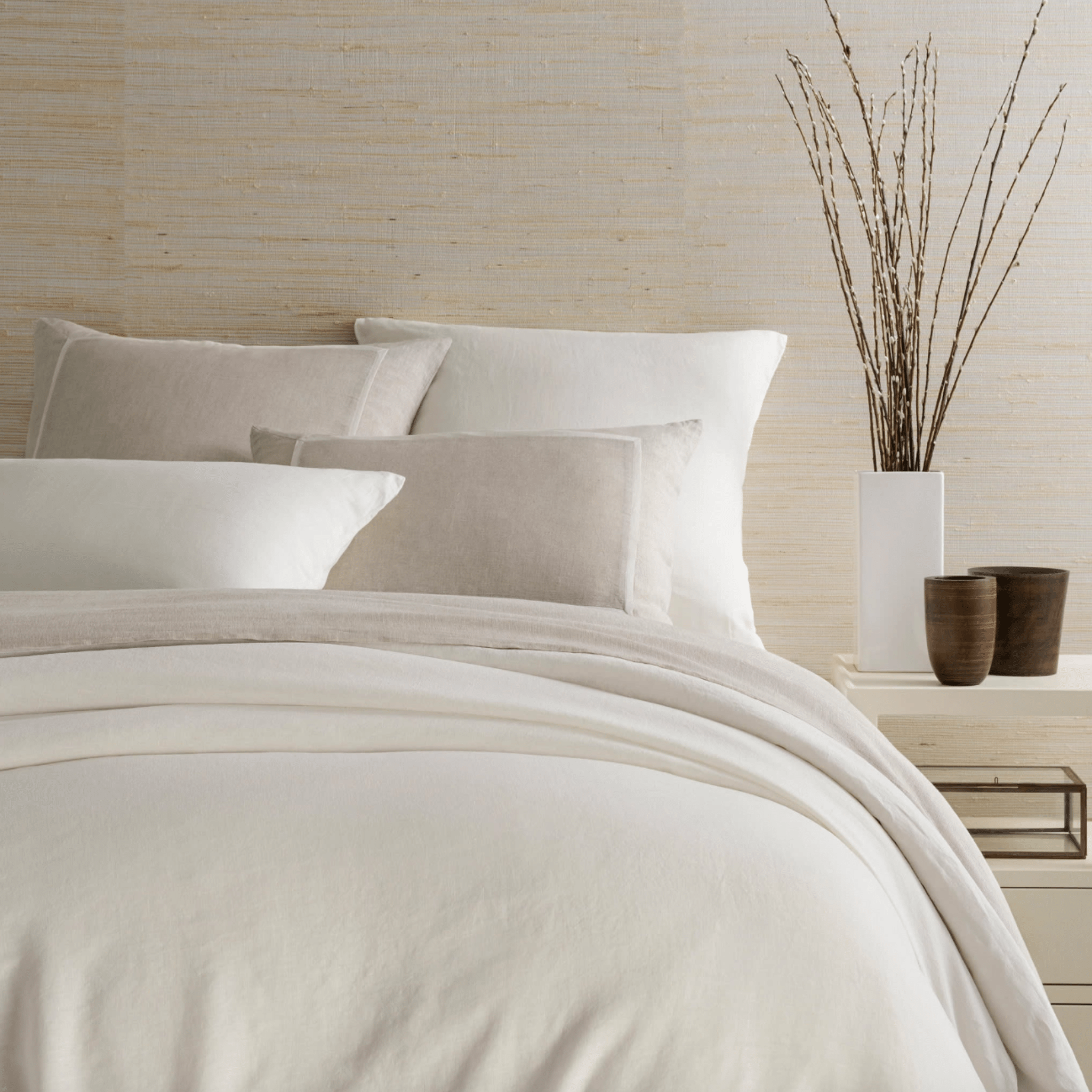 Lush Linen Duvet Cover - Ivory - Our Boat House