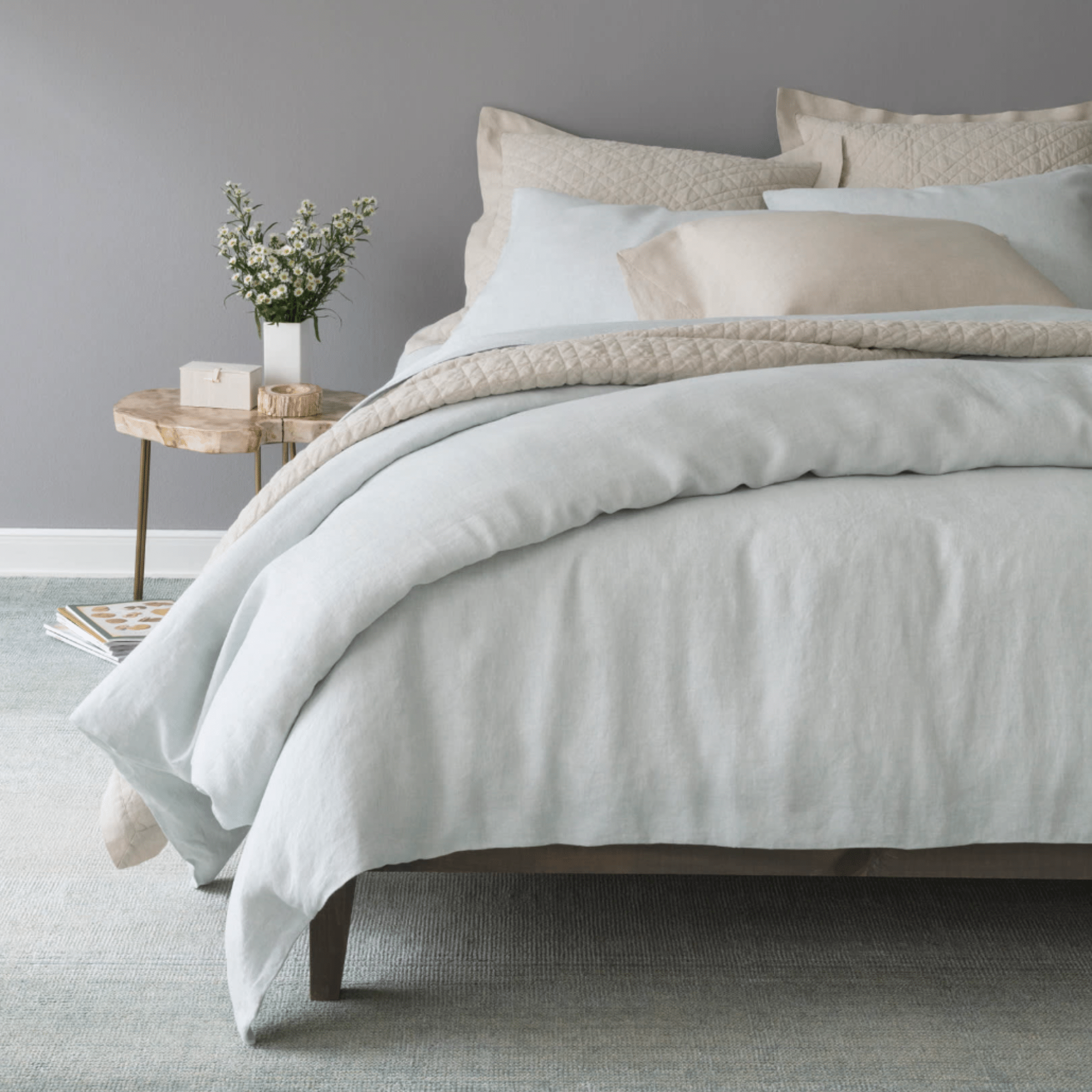 Lush Linen Duvet Cover - Sky - Our Boat House