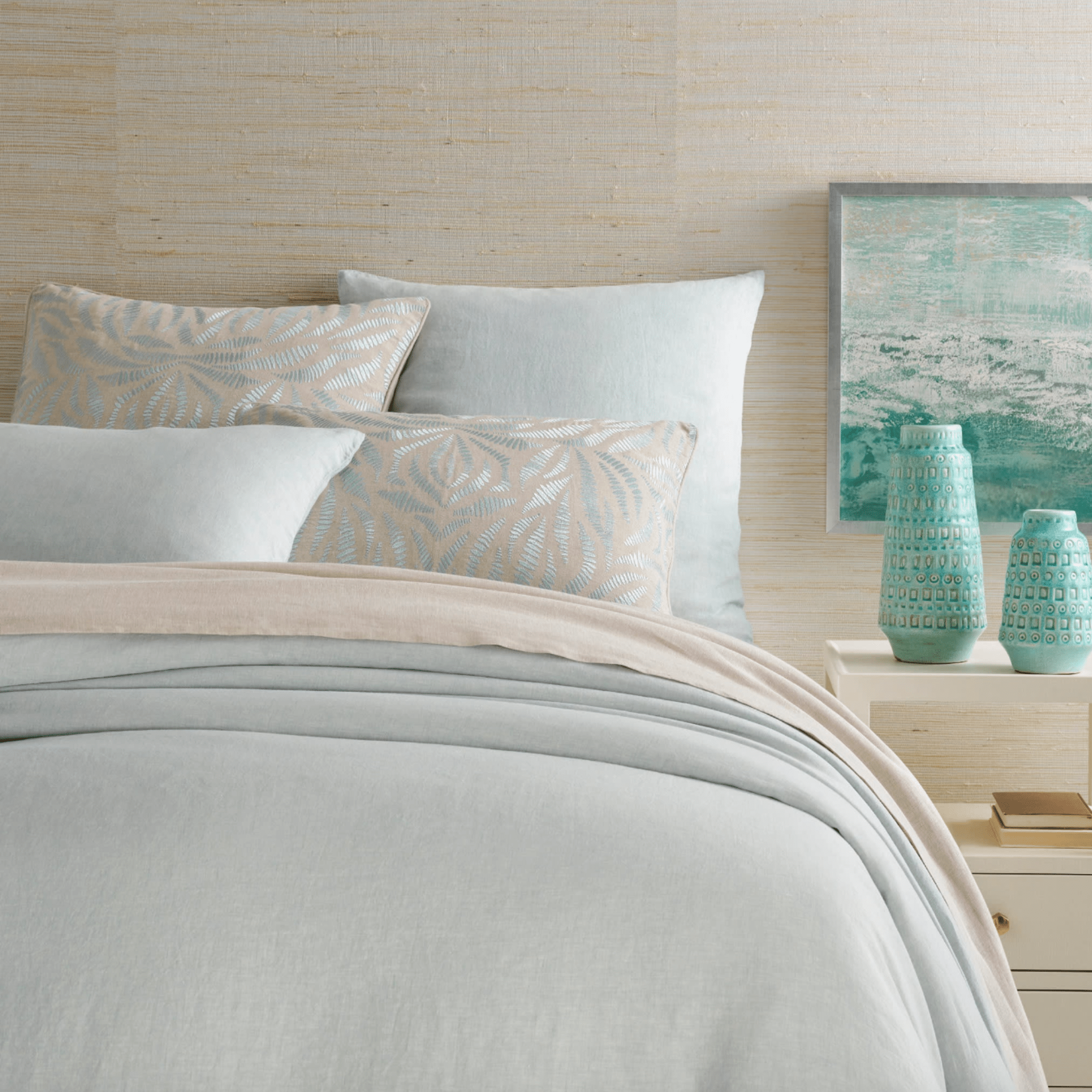 Lush Linen Duvet Cover - Sky - Our Boat House