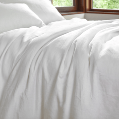 Lush Linen Duvet Cover - White - Our Boat House