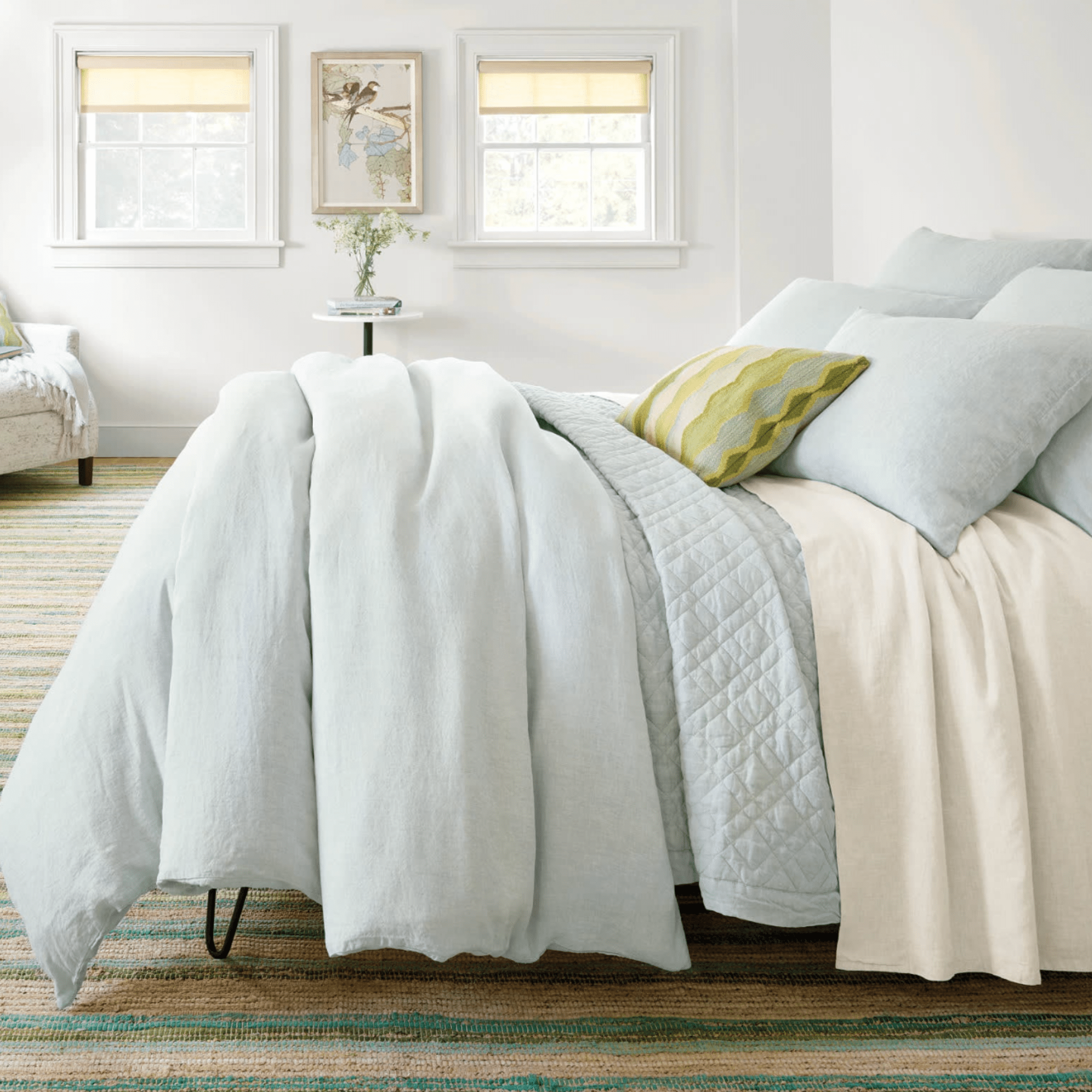 Lush Linen Sham - Sky - coastal inspired home furnishing lifestyle