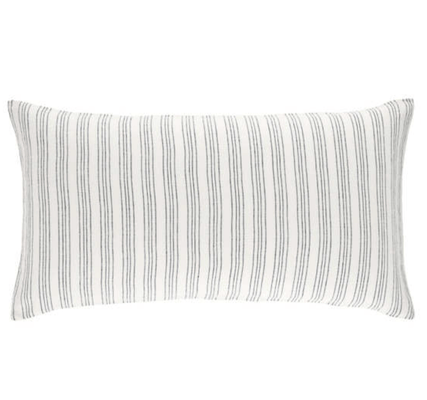 Lush Linen Sham - Slate Blue Stripe - Our Boat House