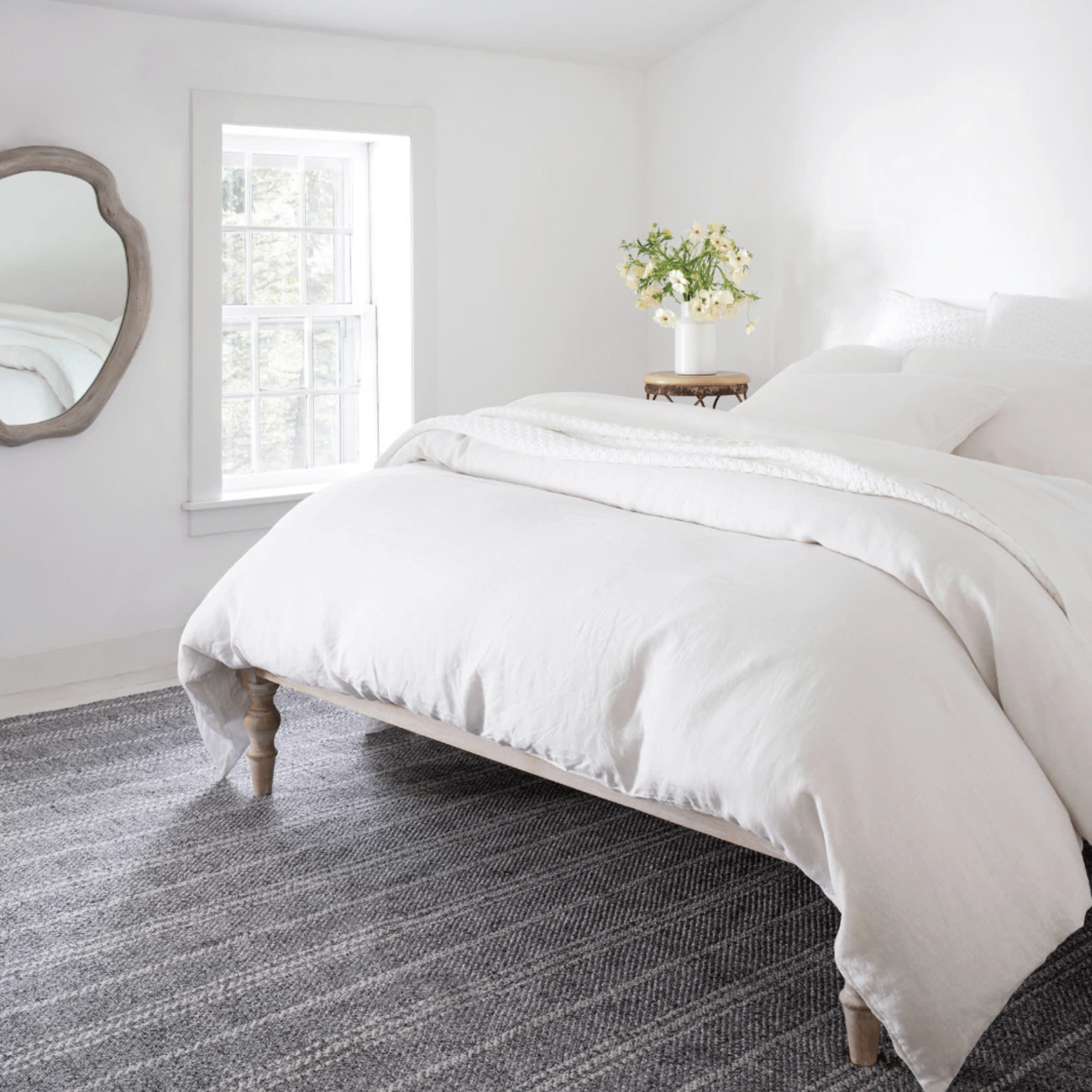 Lush Linen Sham - White - coastal inspired home furnishing