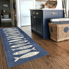 Machine Washable - A Fish Tale Rug - Our Boat House